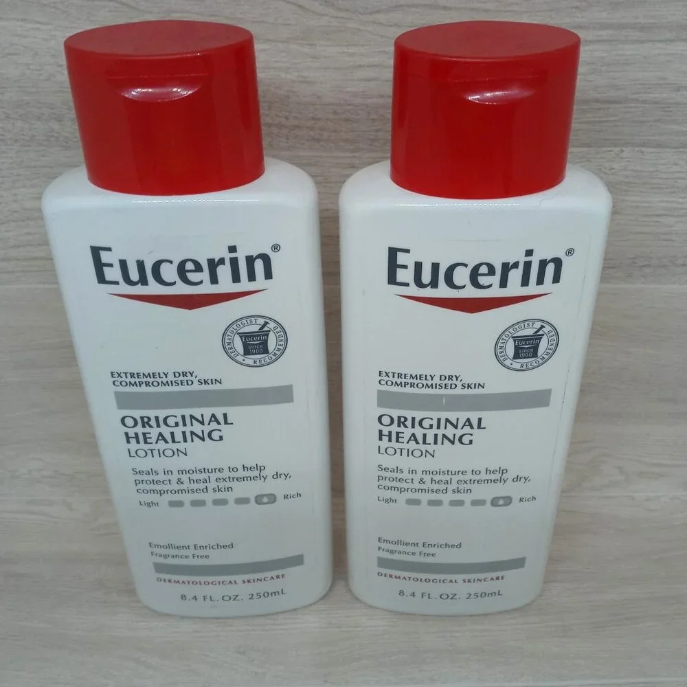 2x Eucerin Original Healing Lotion For Extremely Dry Skin Fragrance Free 8.4oz